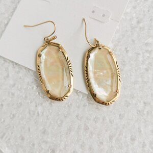 Kendra Scott | Elle Vintage - Gold Abalone Etch Frame Earrings